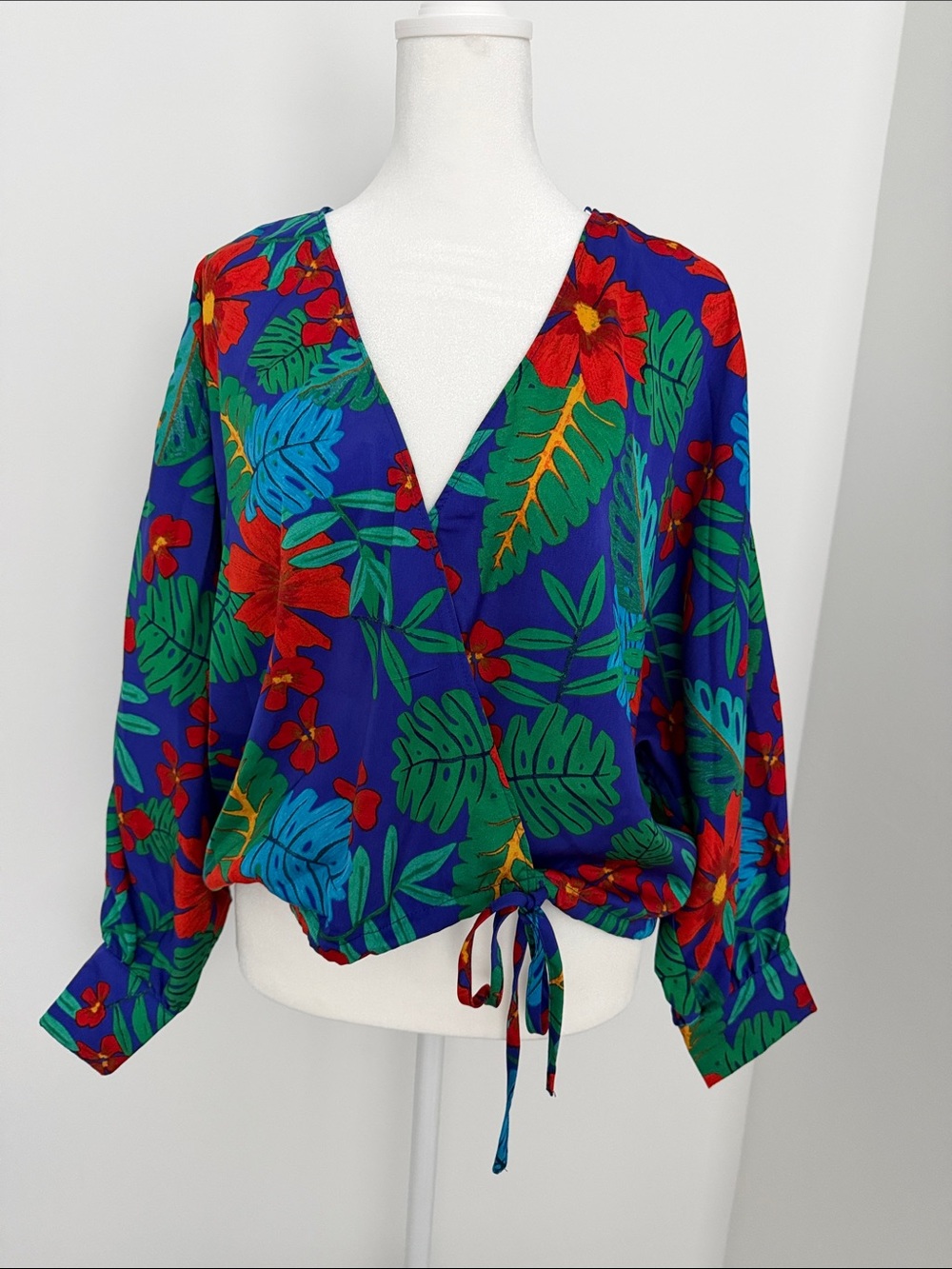 Dress Forum Floral Wrap Tie Blouse tropical coastal summer